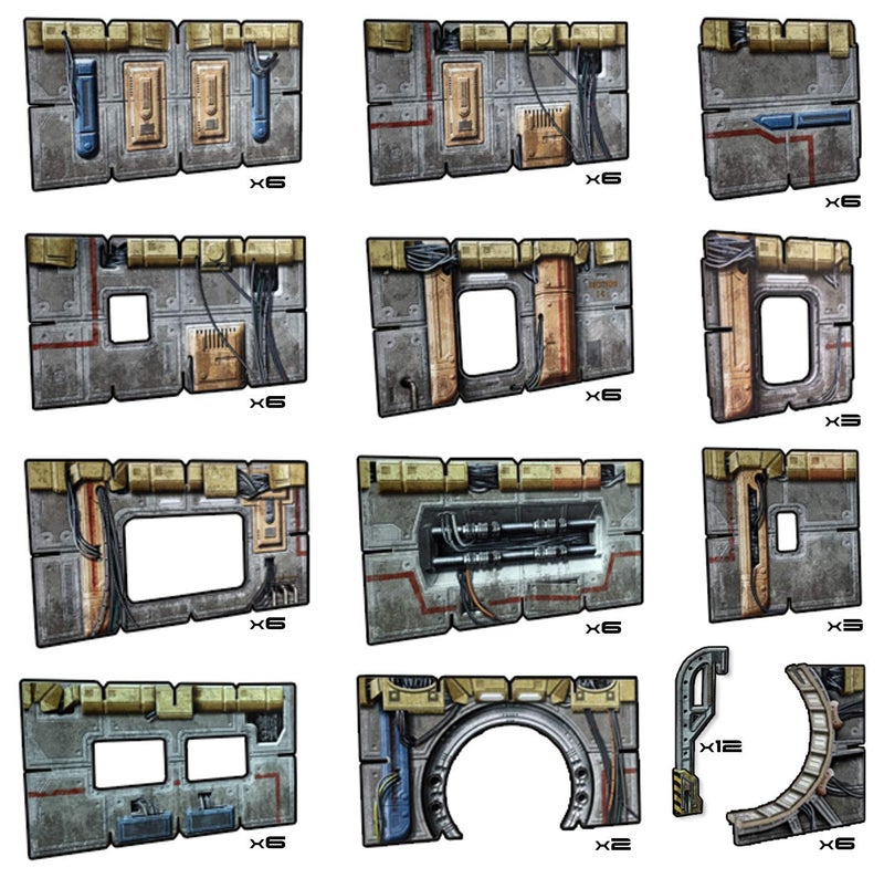 Battle Systems Sci-fi Terrain Frontier Core Set - 28-35mm RPG/Wargames / 40k Necromunda Card Scenery - Image 5